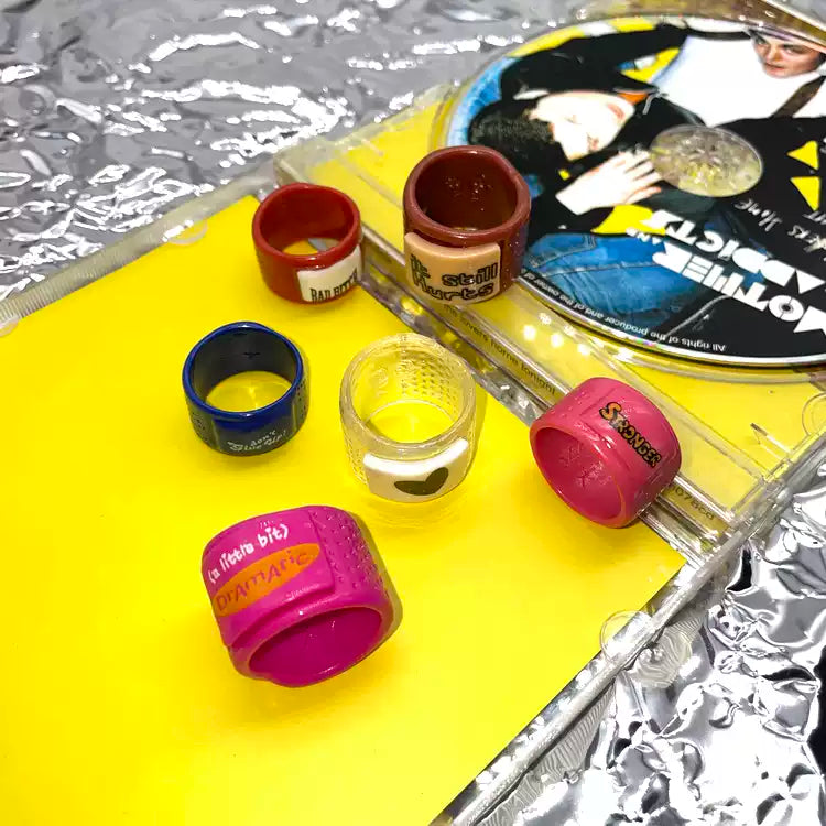 Candy Pop Colorful Resin-Look Statement Ring - Chunky Y2K Jewelry