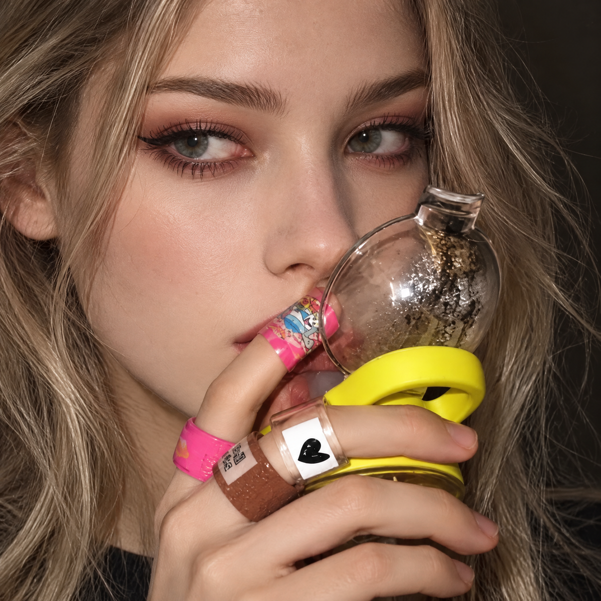 Candy Pop Colorful Resin-Look Statement Ring - Chunky Y2K Jewelry